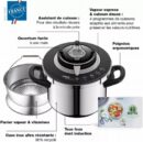 COCOTTE-MINUTE SEB NUTRICOOK 6L INOX INDUCTION - قدر الضغط SEB Nutricook بسعة 6 لتر – ستانلس ستيل