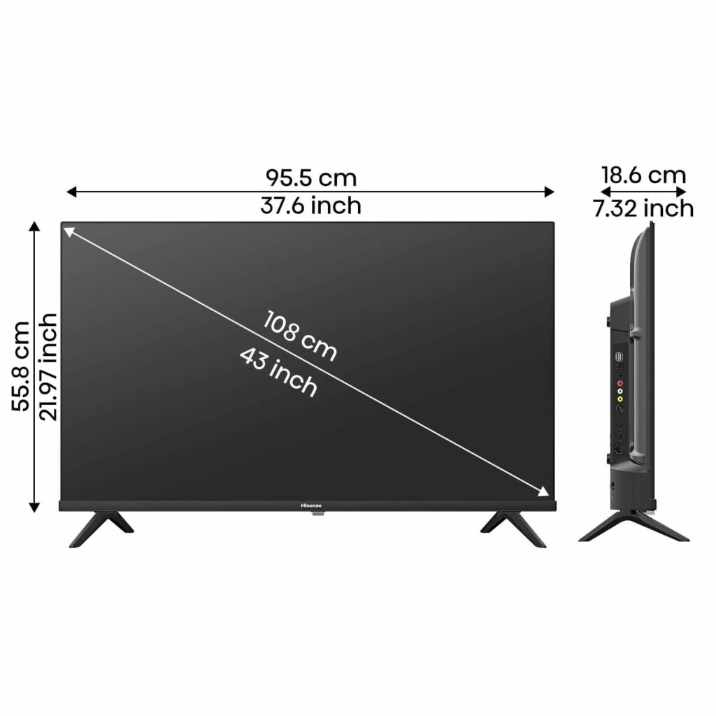 ⁦تلفزيون HISENSE 43 بوصة FHD سمارت VIDAA سيري A4 - Tv Hisense 43" fhd smart vidaa serie a4⁩ - الصورة ⁦9⁩